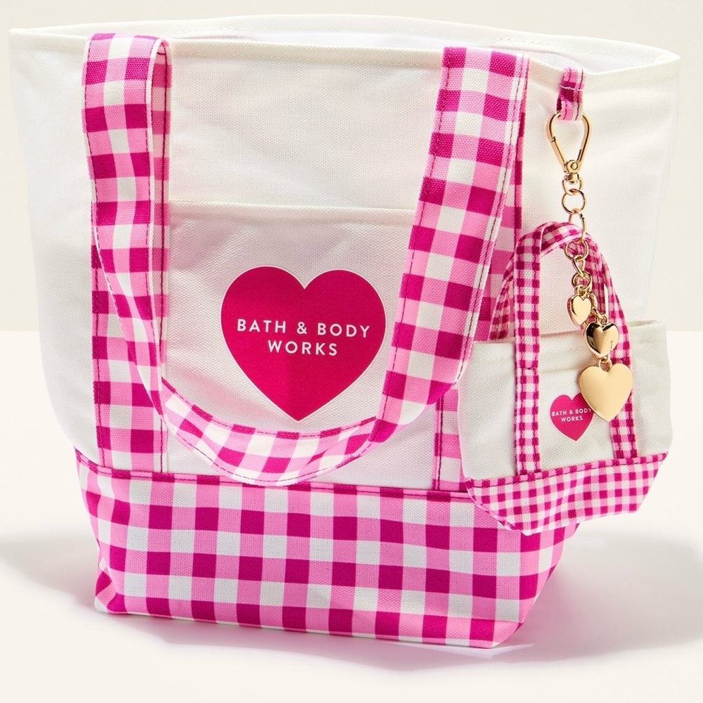 NEW Bath & Body Works Gingham Mini Tote